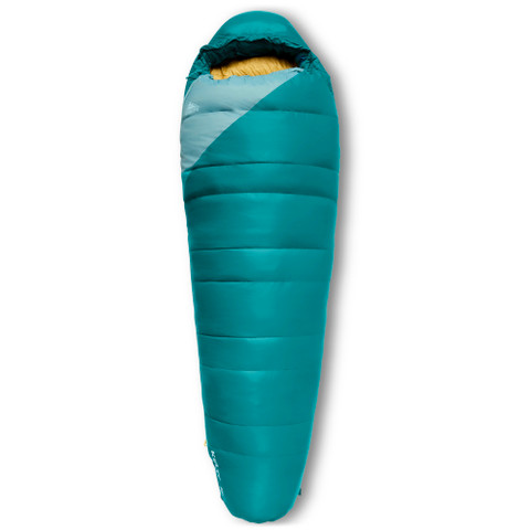 Kelty Women's Cosmic 20 Sleeping Bag, green, shown fully closed