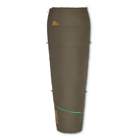 Peat - Kelty Rambler 50 Sleeping Bag, shown fully zipped