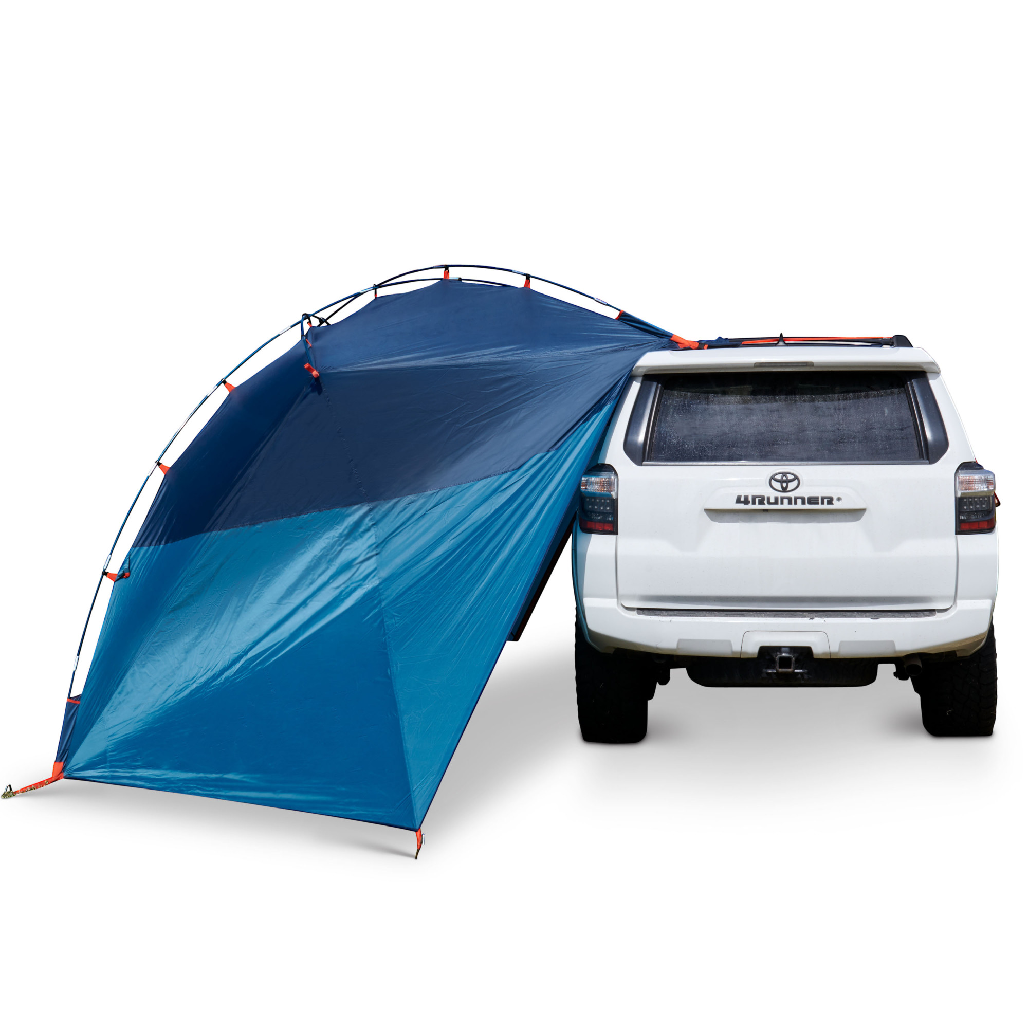 Kelty Backroads Shelter attached to the side of a Toyota Tacoma, with sides unrolled